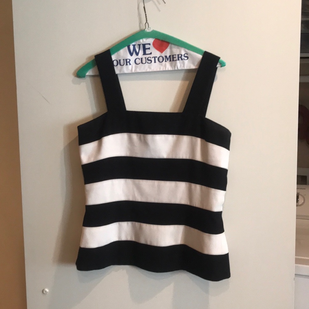 Black and white stripe tank